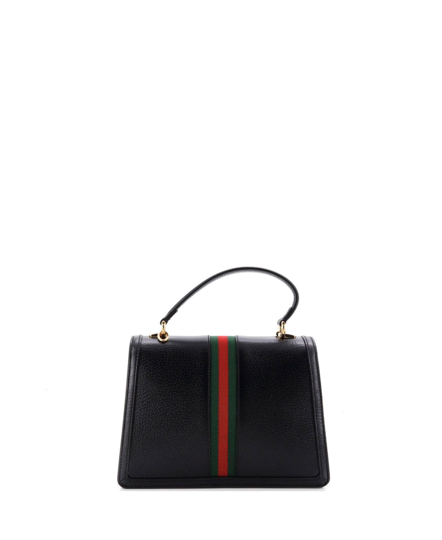 Small Ophidia Flap Top Handle Bag Leather