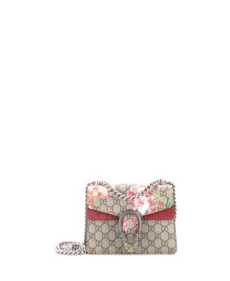Mini Dionysus Bag Blooms Print GG Coated Canvas
