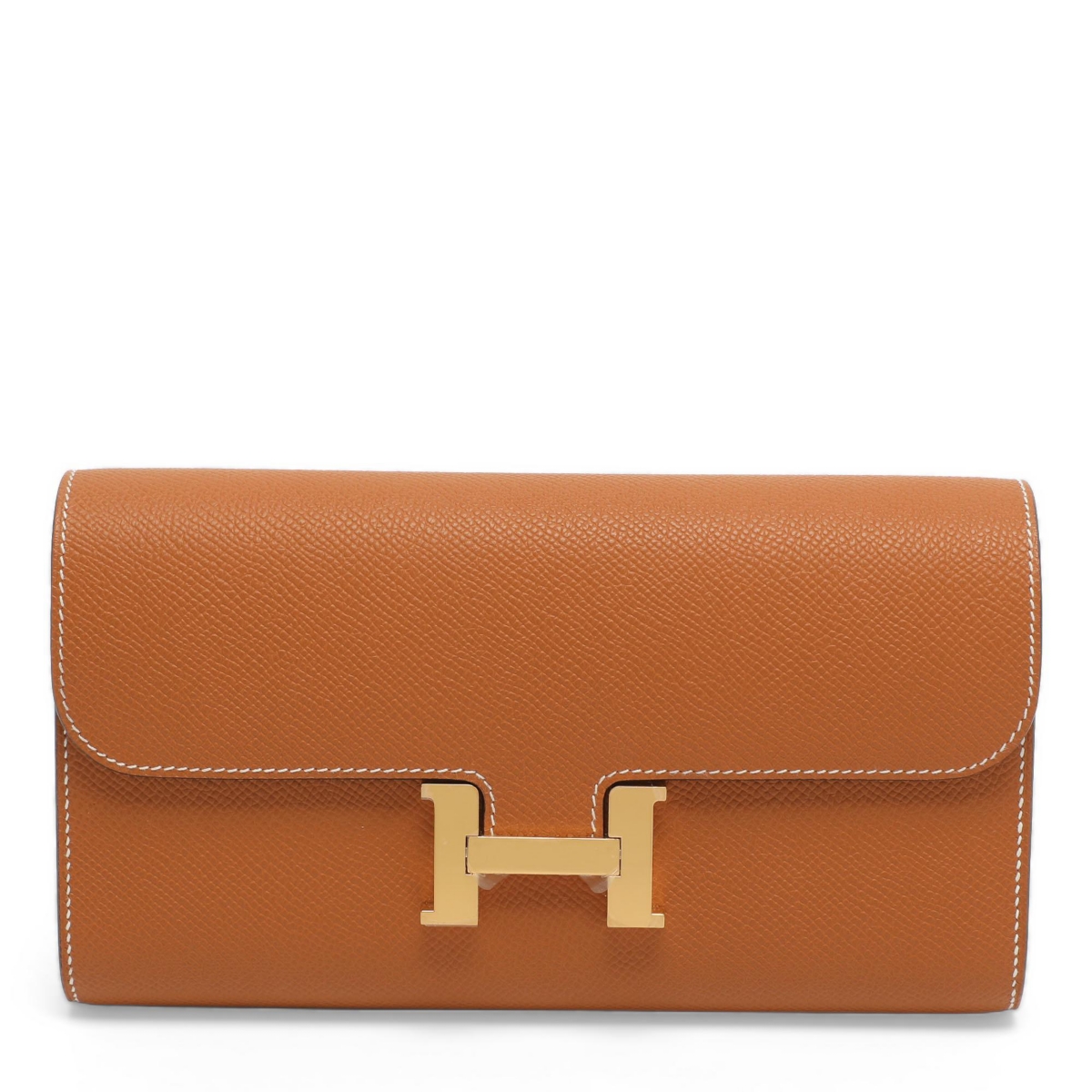 Pre-Owned HERMES Women's Constance Natural Epsom Leather To Go Wallet