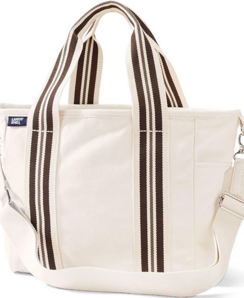 Женская сумка Lands' End Canvas Multiway Pocket Tote, цвет: Натуральный / Коричневый