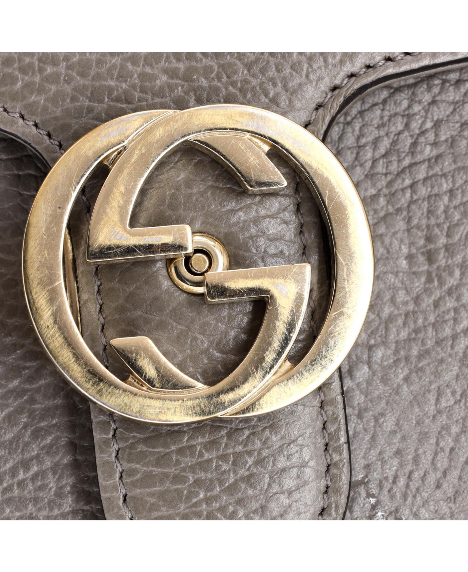 Small Interlocking Shoulder Bag Leather