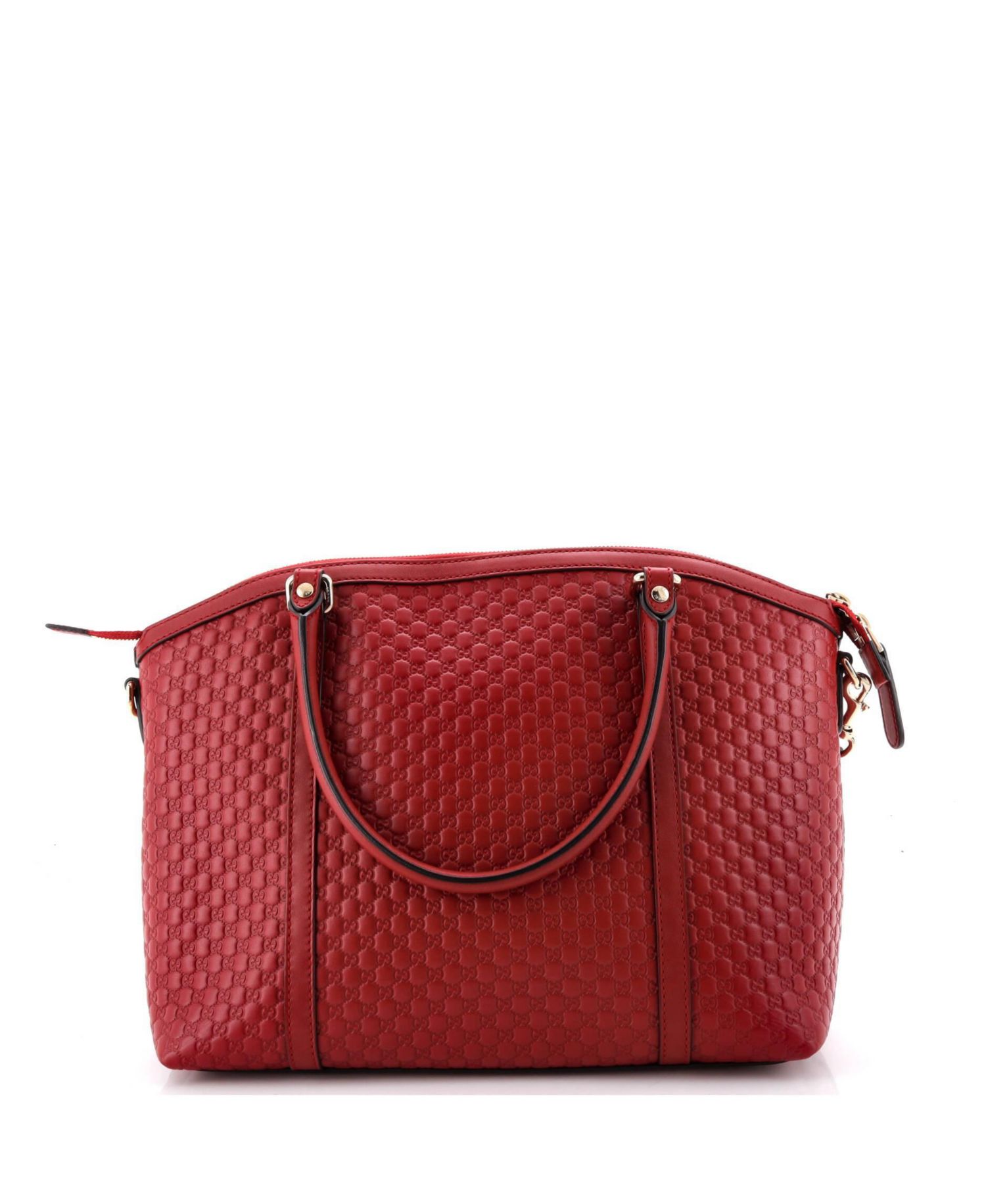 Medium Britt Convertible Dome Satchel Microguccissima Leather