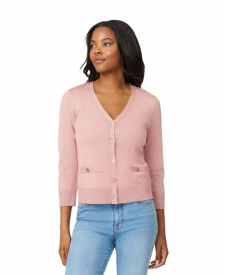 Women's V-Neck 3/4-Sleeve Cardigan