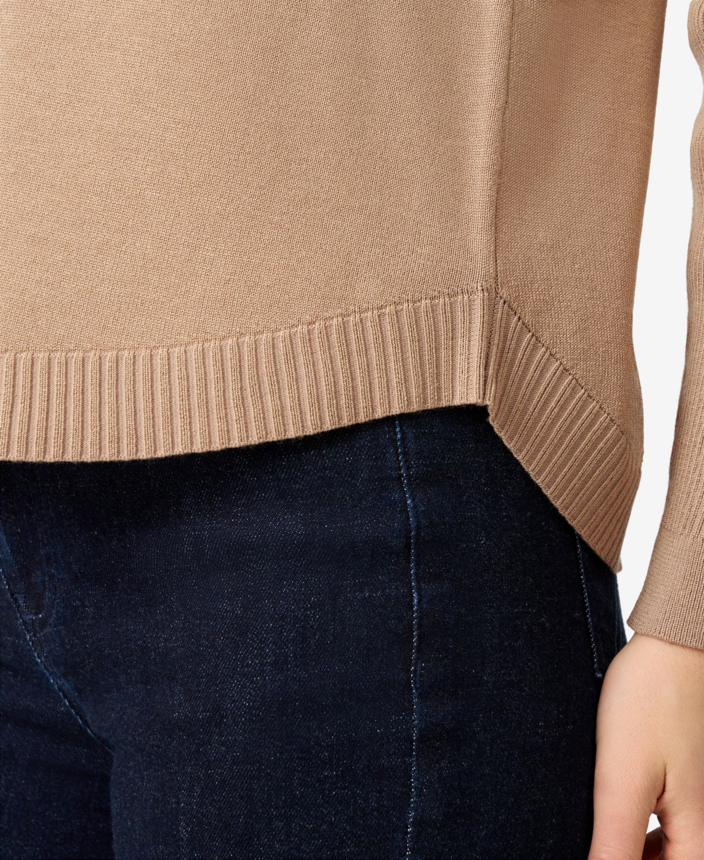 Женский свитер Melissa Paige Fine-Gauge Knit Boat Neck Long-Sleeve, цвет: Верблюжий — фото 4