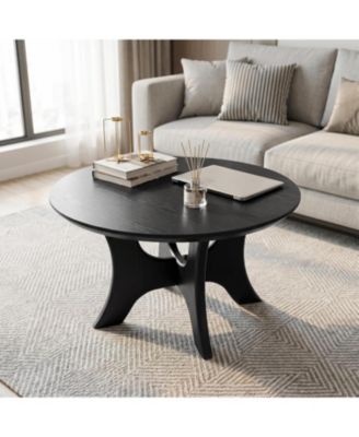 31.1" Round Coffee Table, Mid-Century Modern