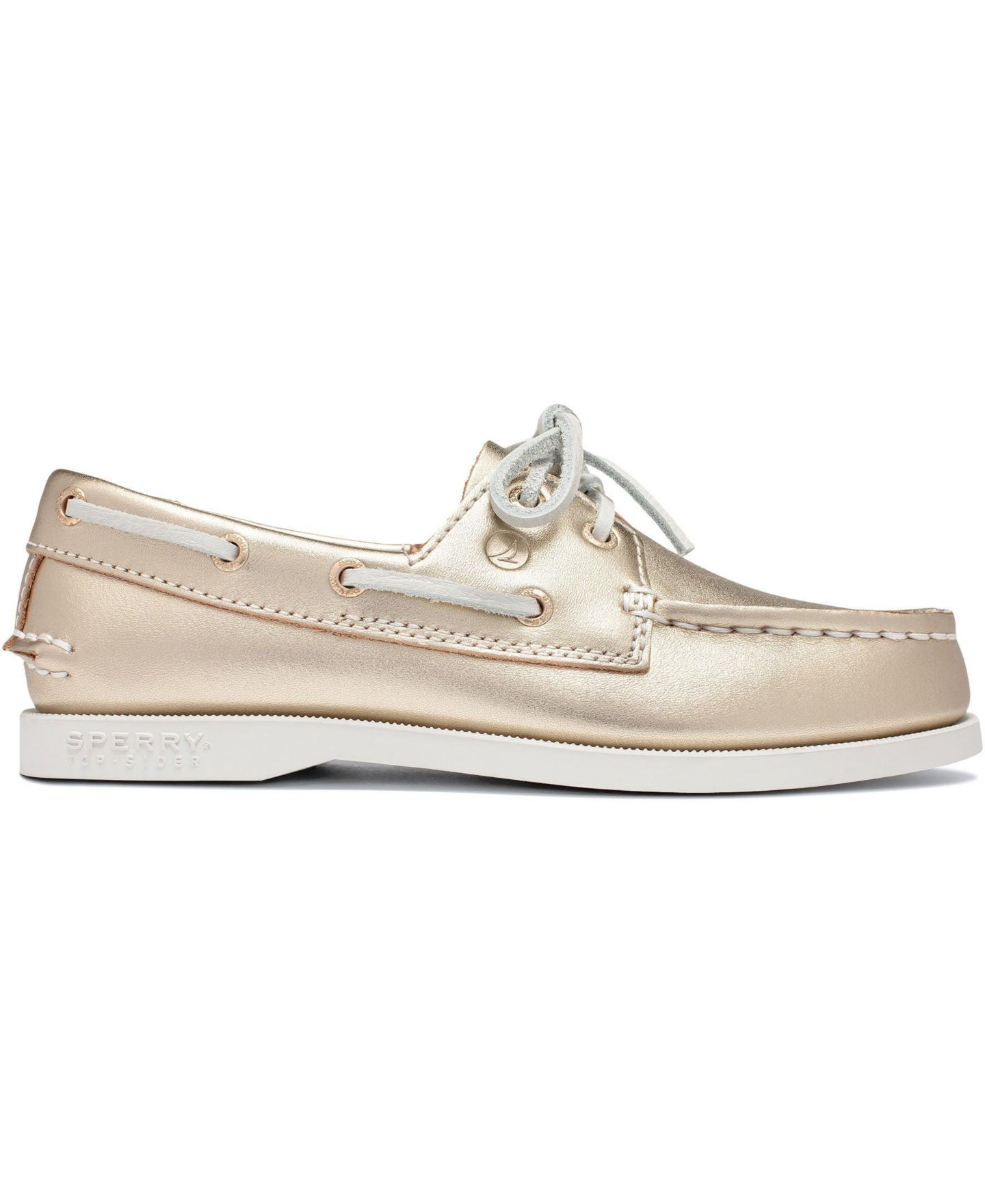 Туфли Sperry ( 1 to 13.5) Authentic Original Boat Shoe для девочек, цвет: Металлик золотой — фото 4