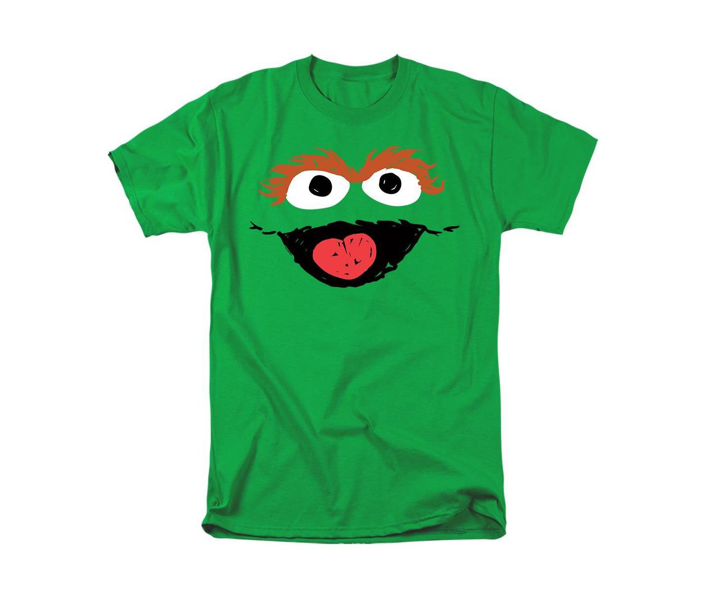 Мужская футболка Sesame Street Oscar The Grouch Crayon Sketch, цвет: Зелёный — фото 1