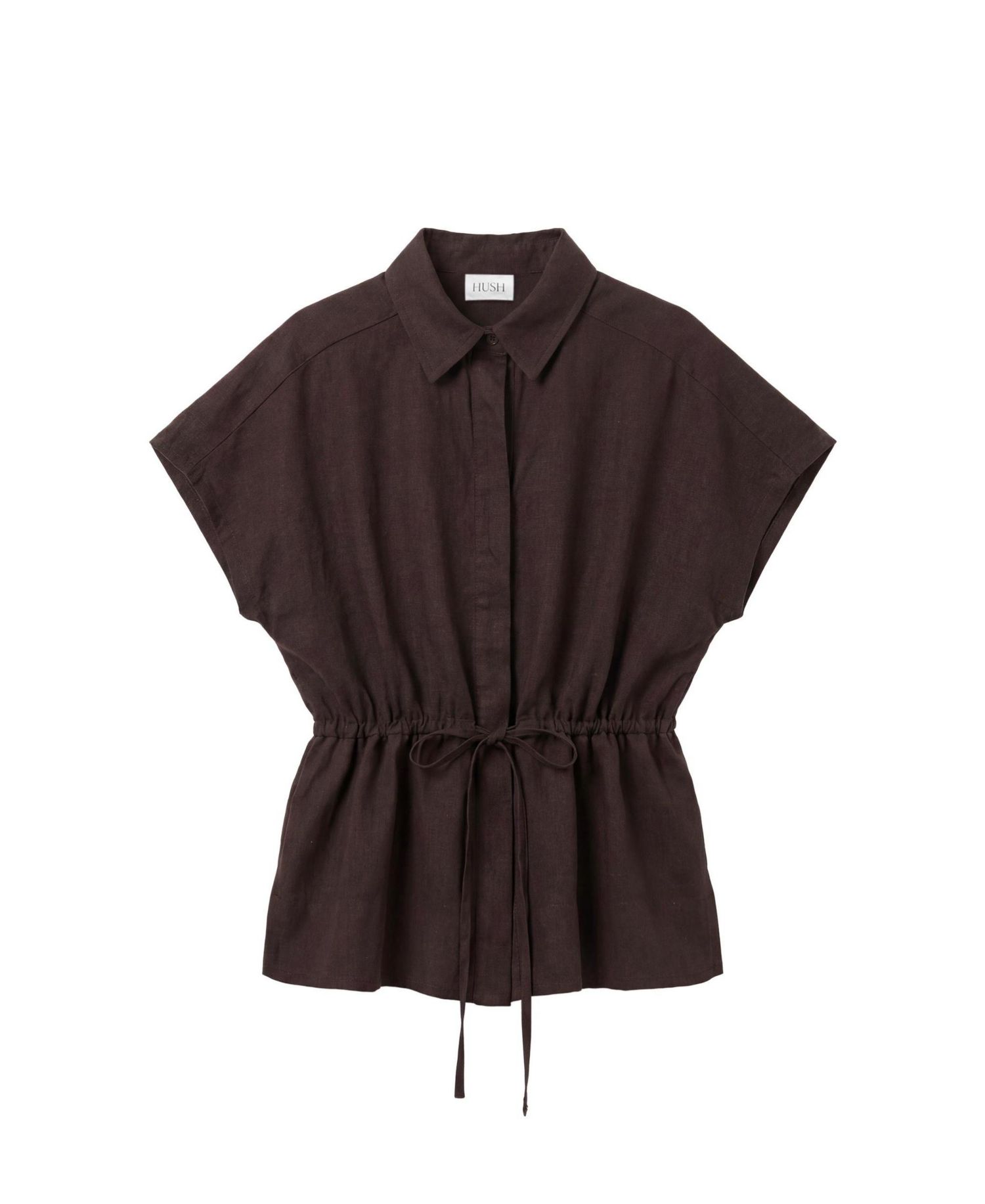 Women's Mirai Linen-Blend Short-Sleeve Button-Up Shirt