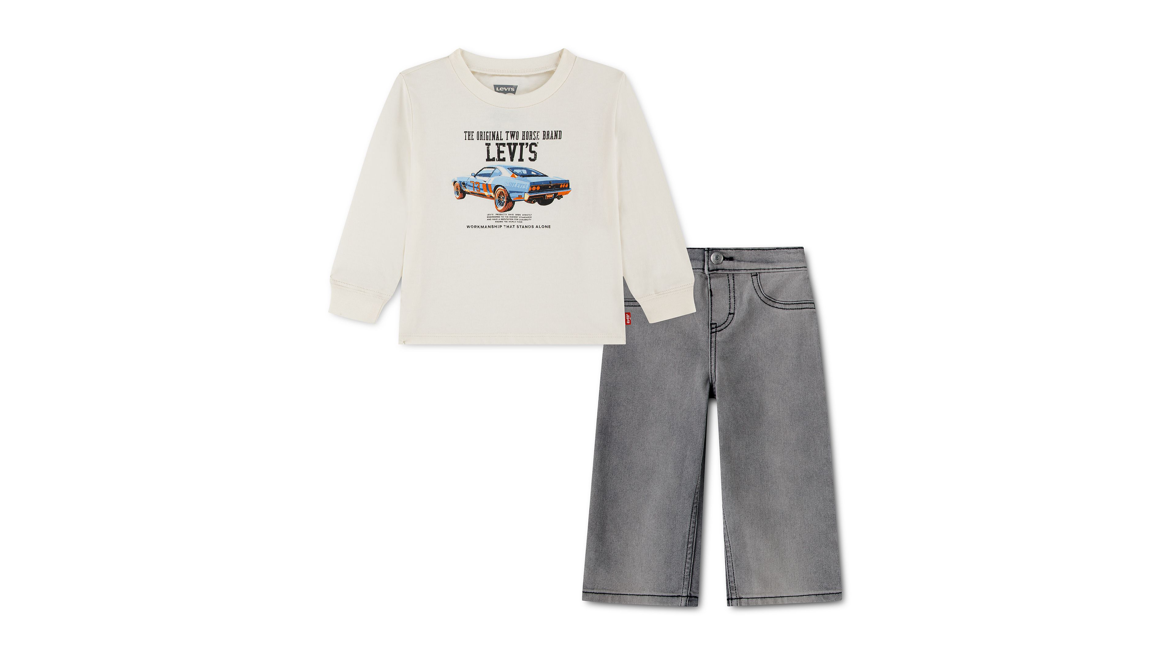 Levis Boys 12m 7 Crewneck Top Baggy Jeans2 Piece Set