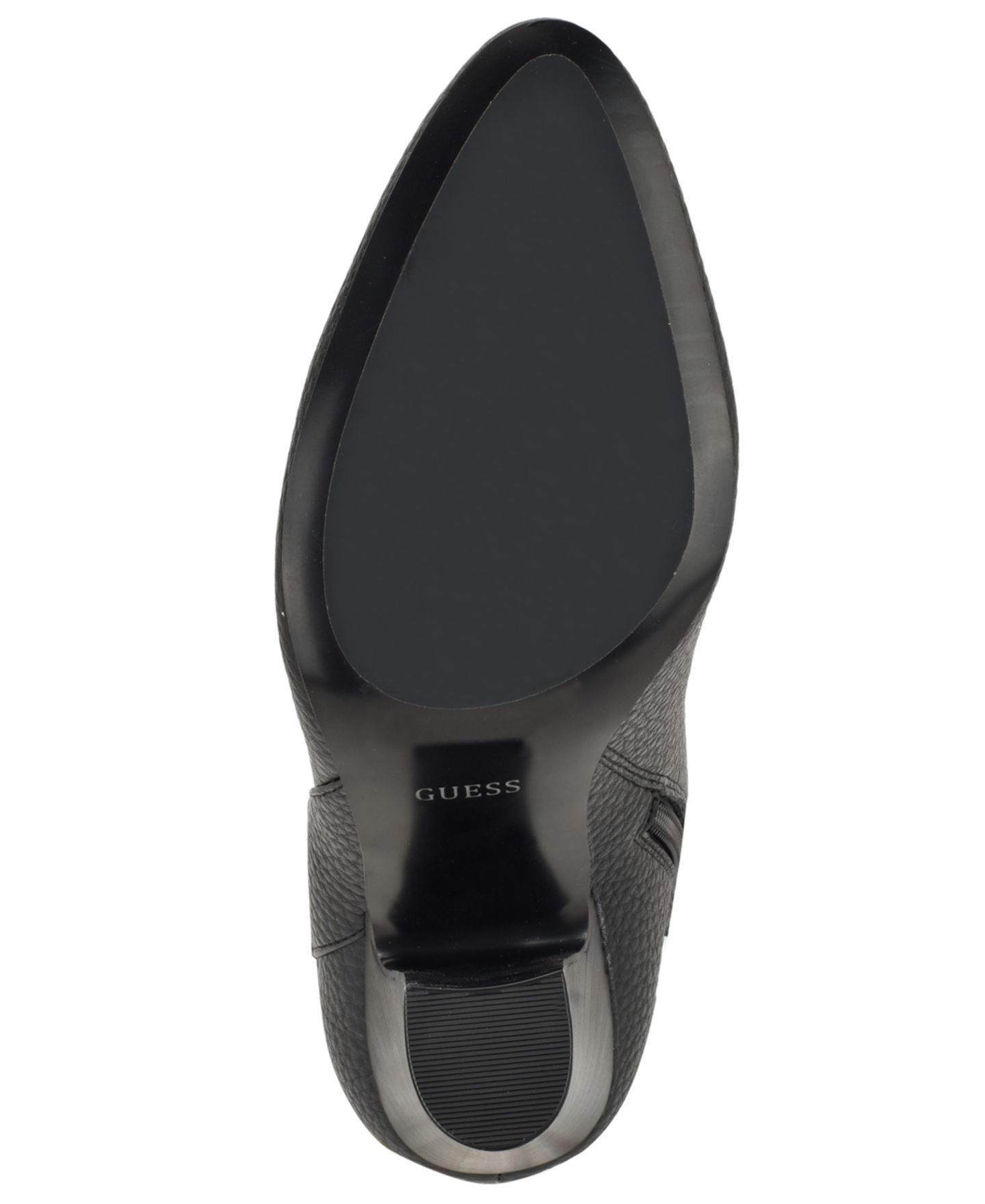 Женские ботинки GUESS Tyne Tall Pointed Toe Block Heel, цвет: Чёрный галечный — фото 5