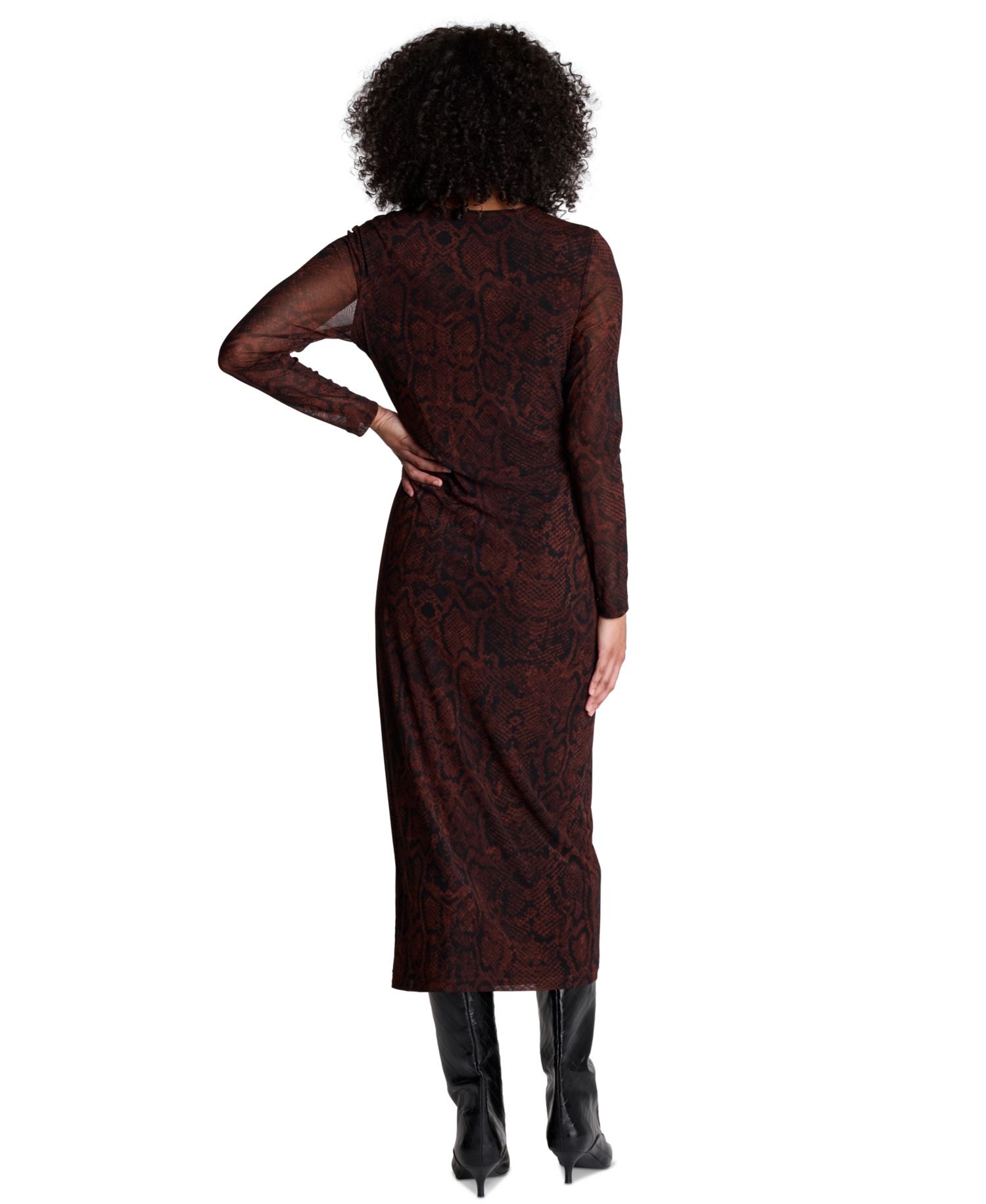Women's Long-Sleeve Side Knot Midi
