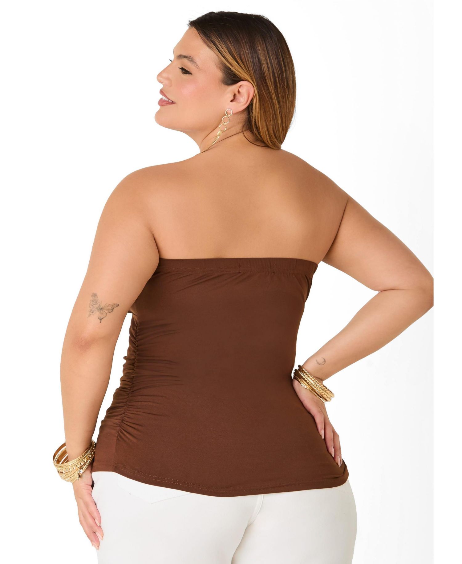 Plus Size Starfish Cutout Tube Top Potting Soil