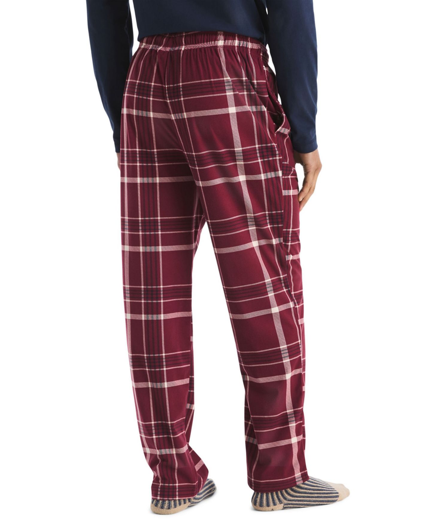 Пижамные брюки Relaxed-fit для мужчин, флис — Nautica, цвет: Бордовый — фото 4