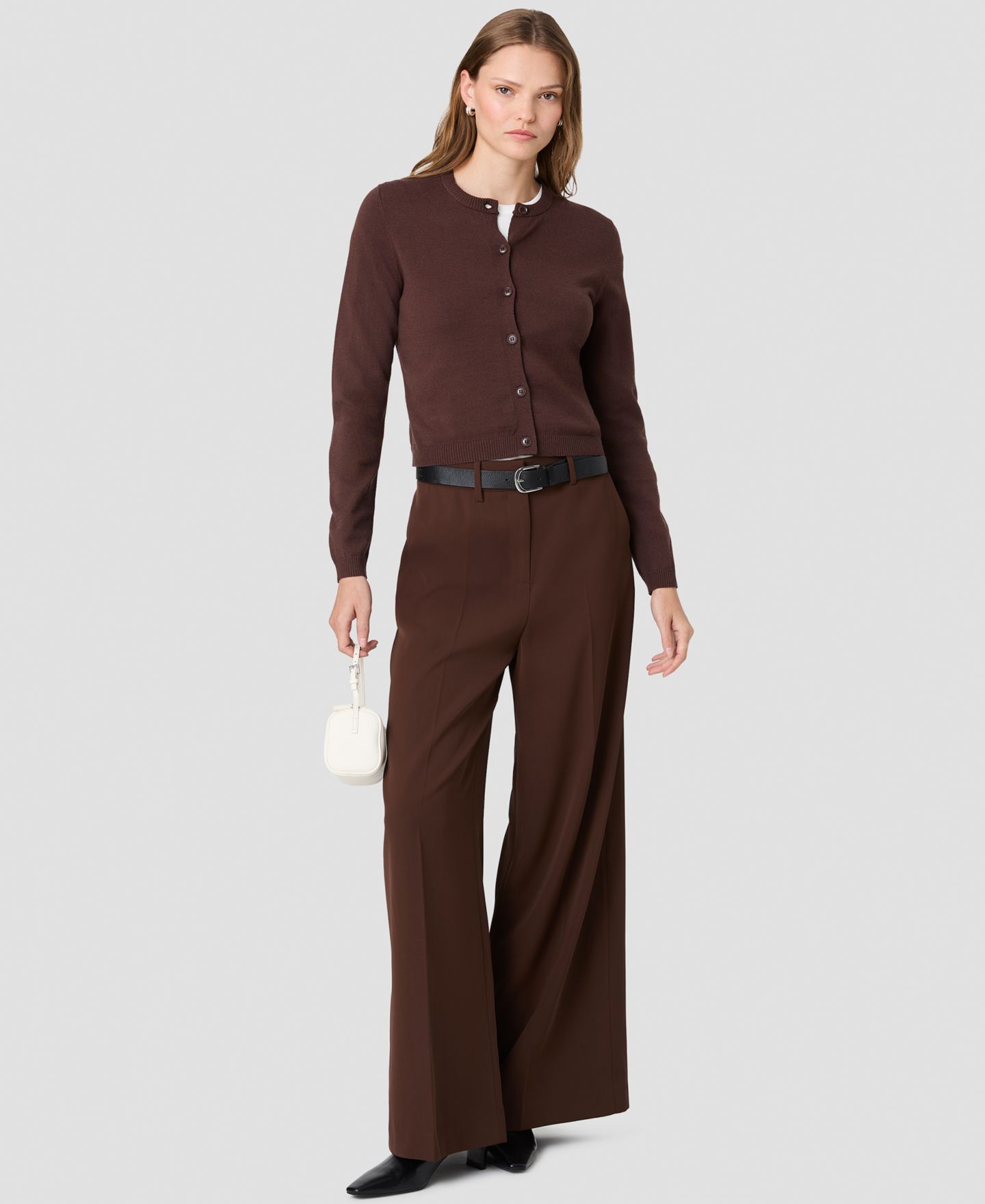 Женский кардиган French Connection Cosysoft Fitted Cardigan, цвет: Какао — фото 5