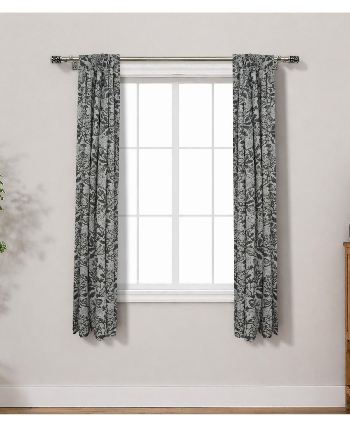 Fabdivine Handcrafted Akashganga Block Print Linen Curtains