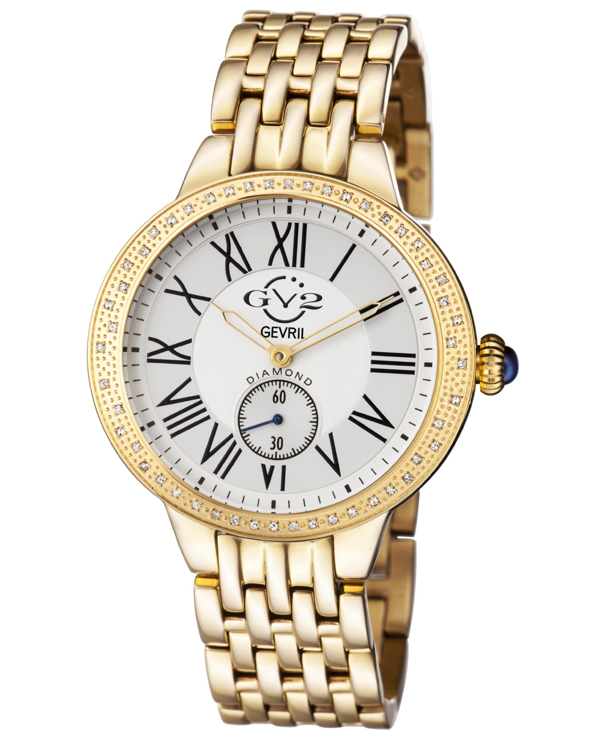 GV2 Women's Astor Swiss Quartz Ip Gold Stainless Steel Bracelet Diamond Watch