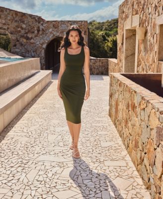 womens green bodycon dress archive-access-w1