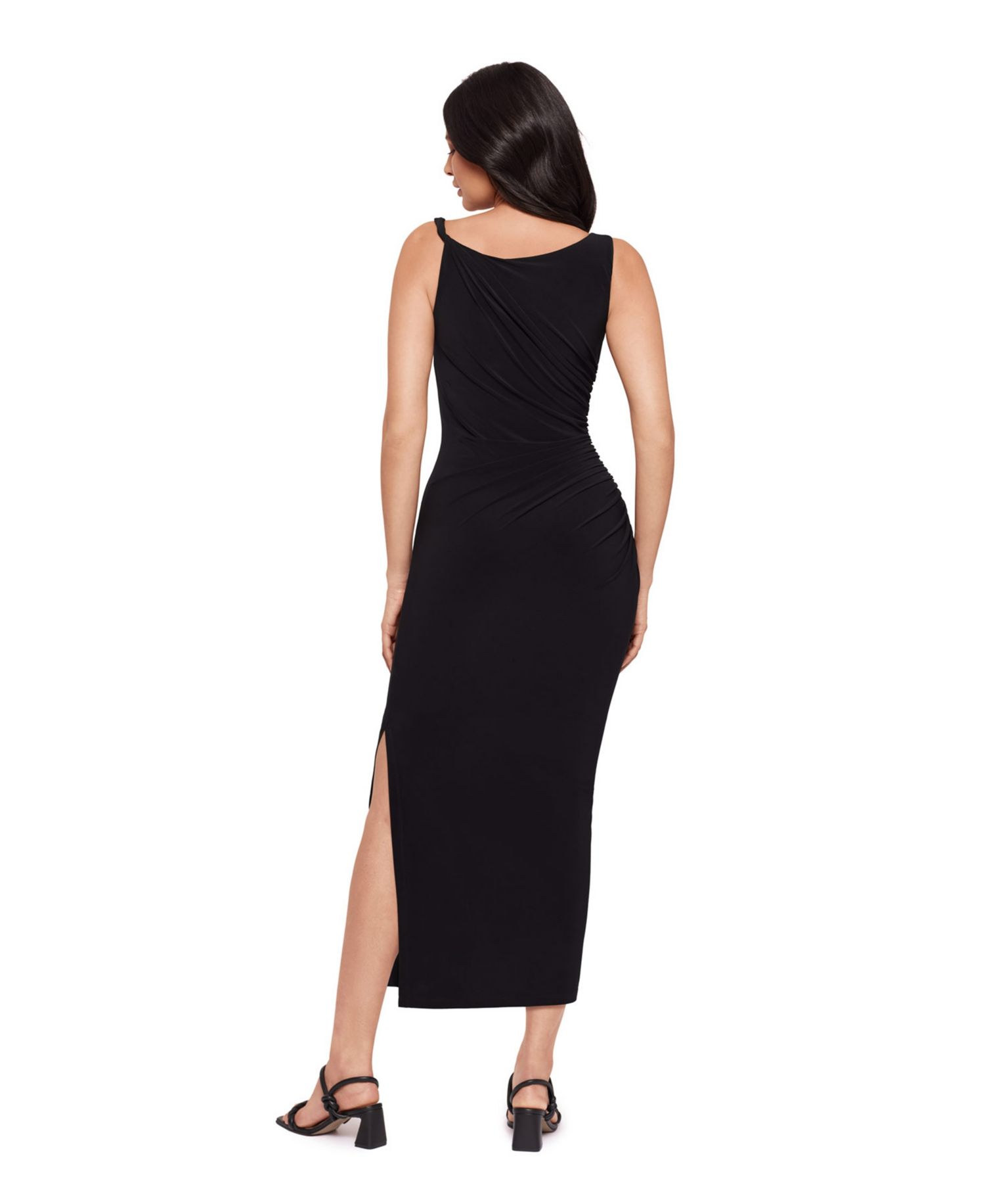 Women's V-Neck Ruched Shaping Maxi Dress