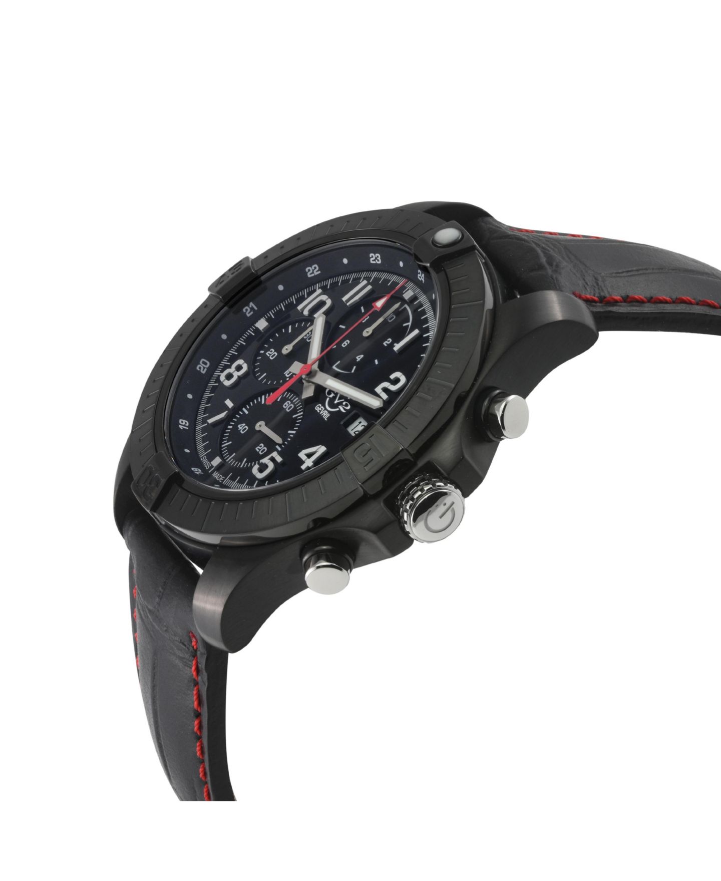 Мужские часы GV2 by Gevril Swiss Made T38 Swiss Quartz Italian Leather Strap Watch — фото 2