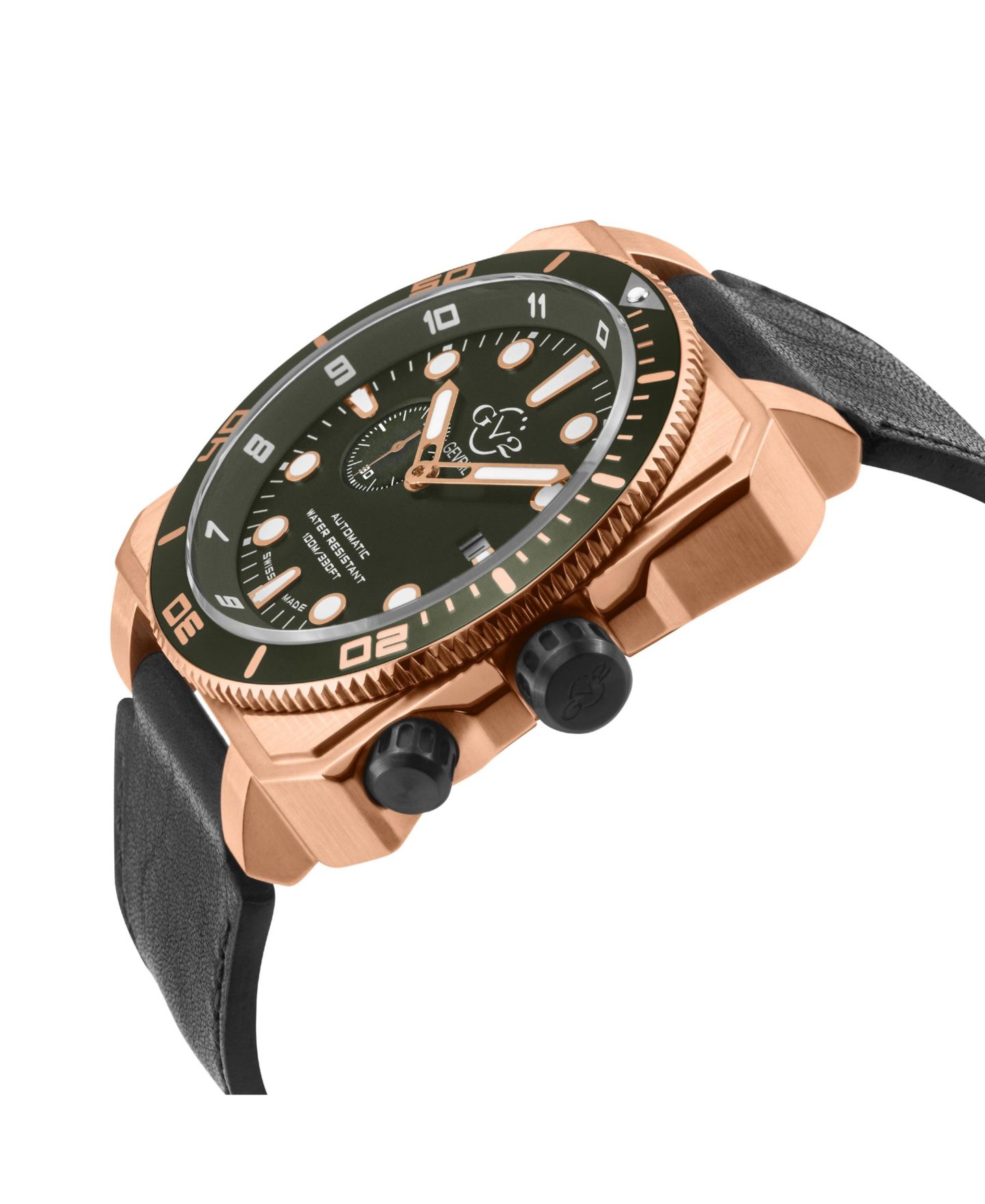Мужские часы GV2 by Gevril Swiss Made XO Submarine Swiss Automatic Italian oiled Leather Strap Watch — фото 3