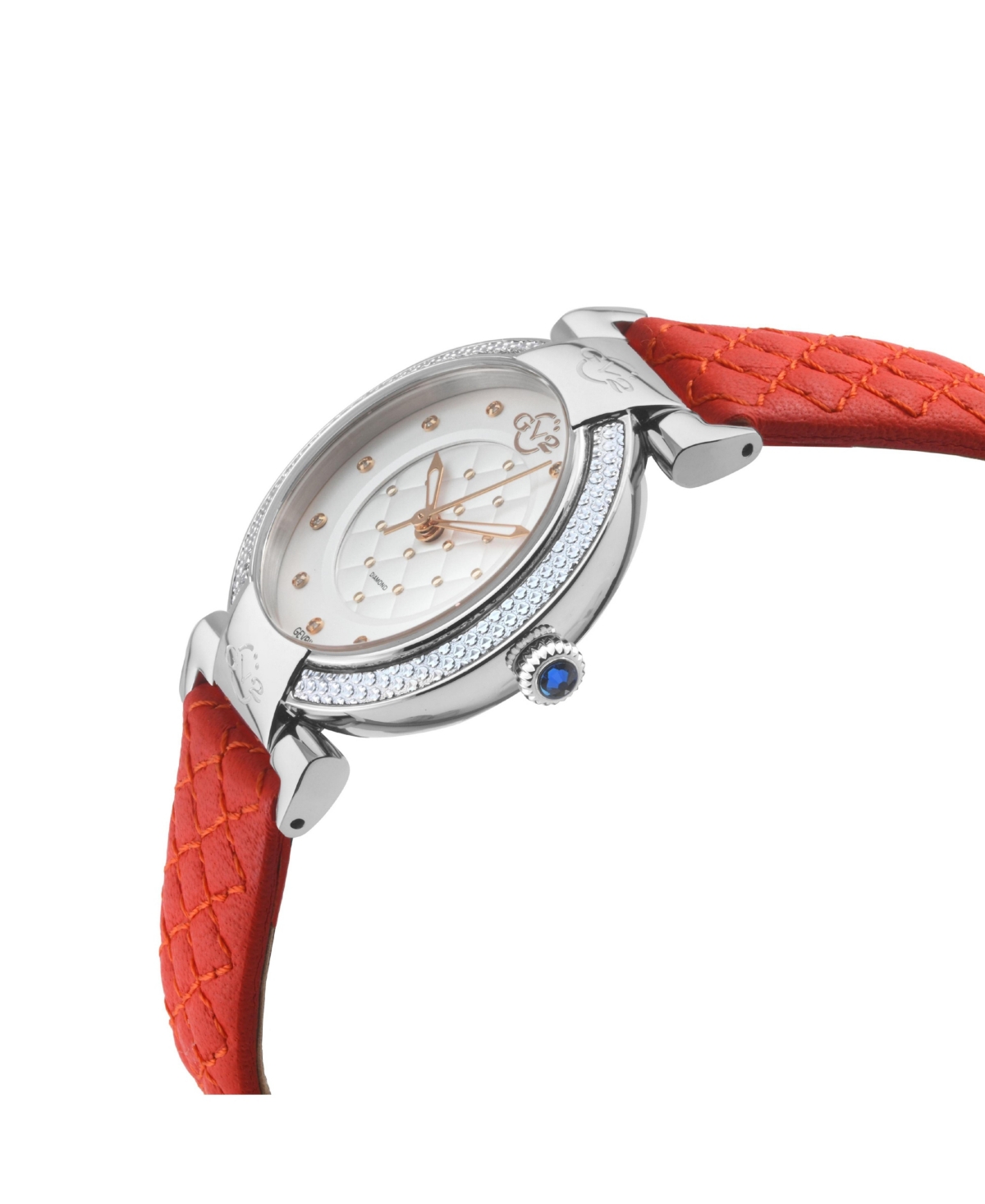 GV2 by Gevril Women's Berletta Swiss Quartz Leather Strap Diamond Watch