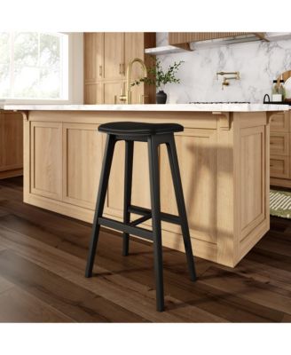 Beryl Upholstered Bar Height Stool PU Leather