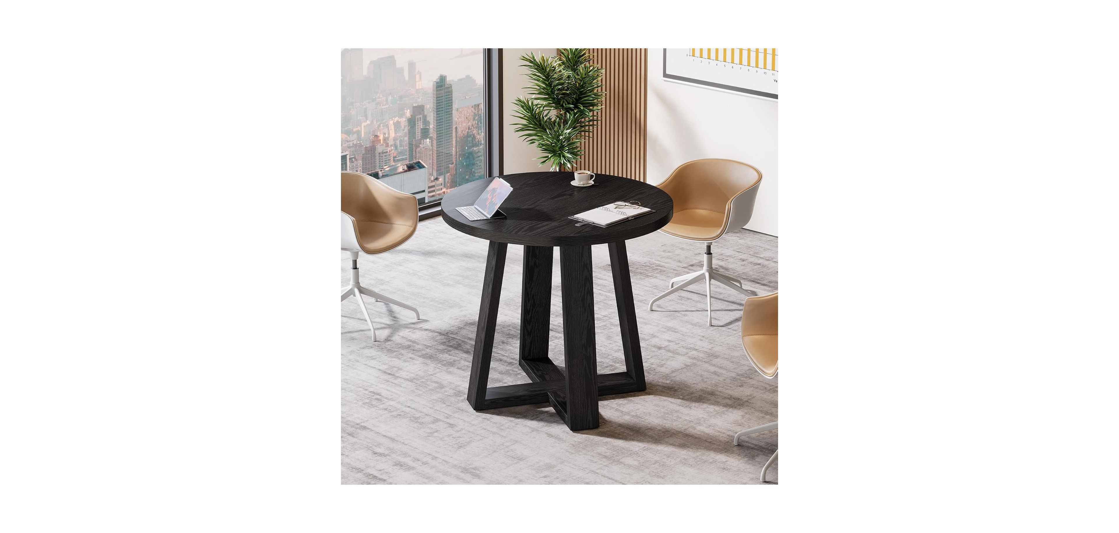 Tribesigns 31.5" Round Conference Table for 2-4