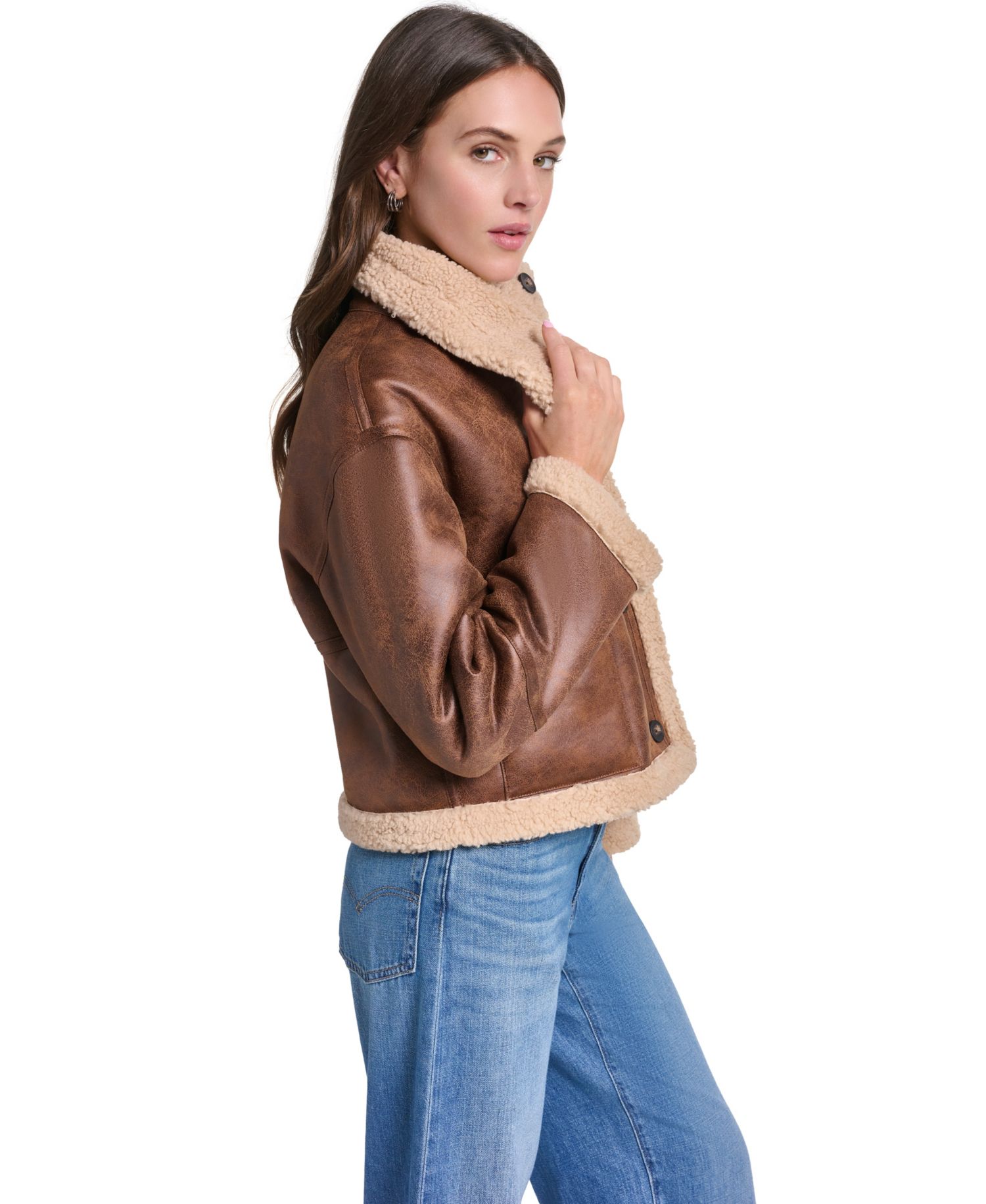 Women's Reversible Faux Shearling Jacket