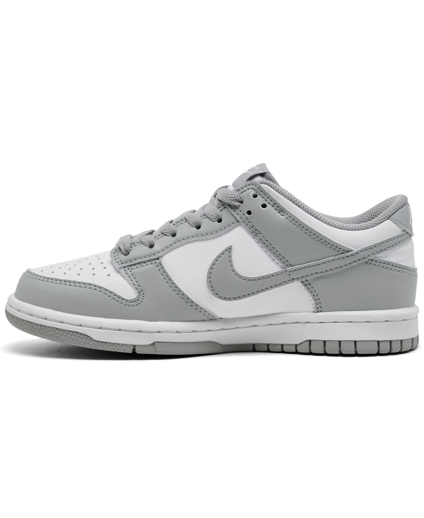 Детские кроссовки Nike Dunk Low Lifestyle, цвет: Белый / Серый — фото 3