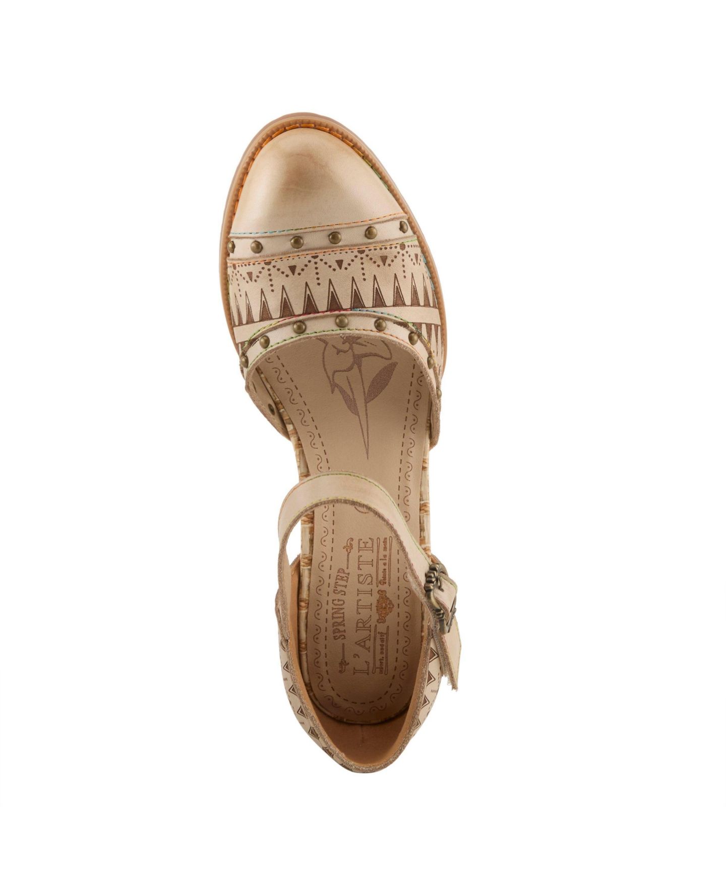 L'Artiste Women's Niobella Mary Jane with Hand-Painted Leather, цвет: Бежевый — фото 3