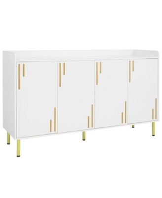 55 in Buffet Cabinet Credenza with 4 Doors and 5 Metal Legs