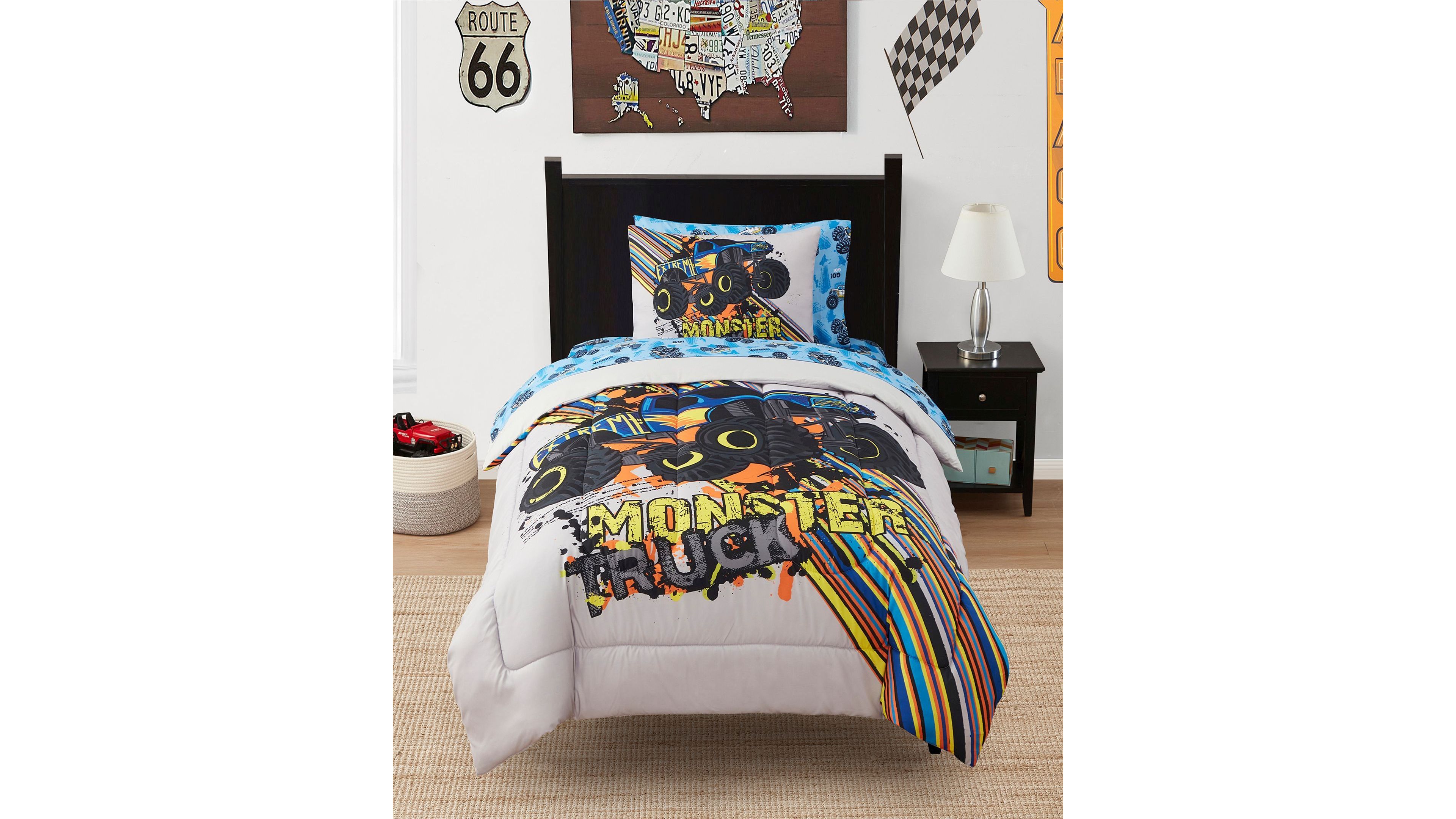 Sweet Home Collection Kids Monster Truck 5-Piece Comforter Set, Twin