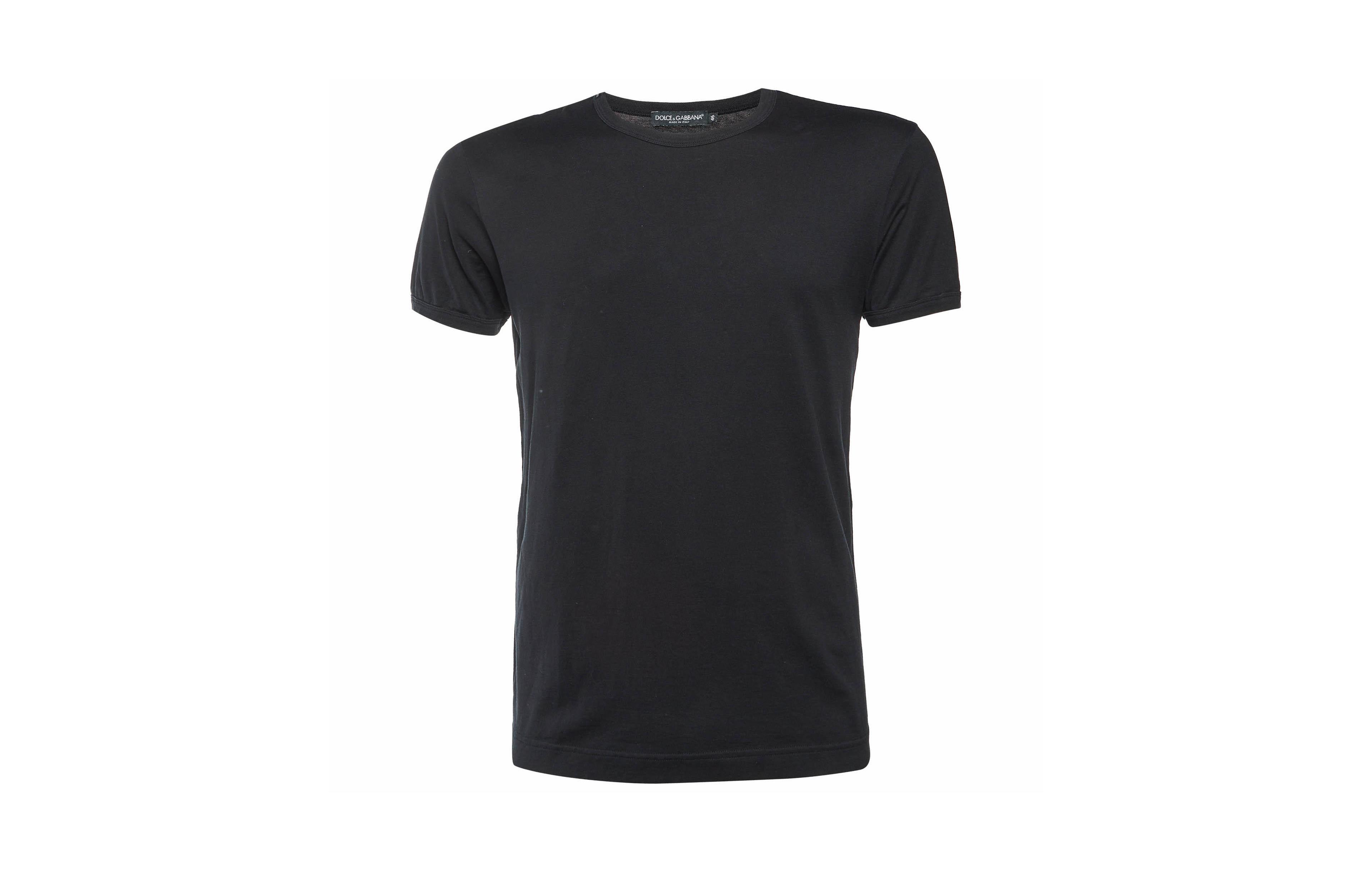 Pre-Owned Dolce & Gabbana Women's Solid Cotton Crewneck T-Shirt