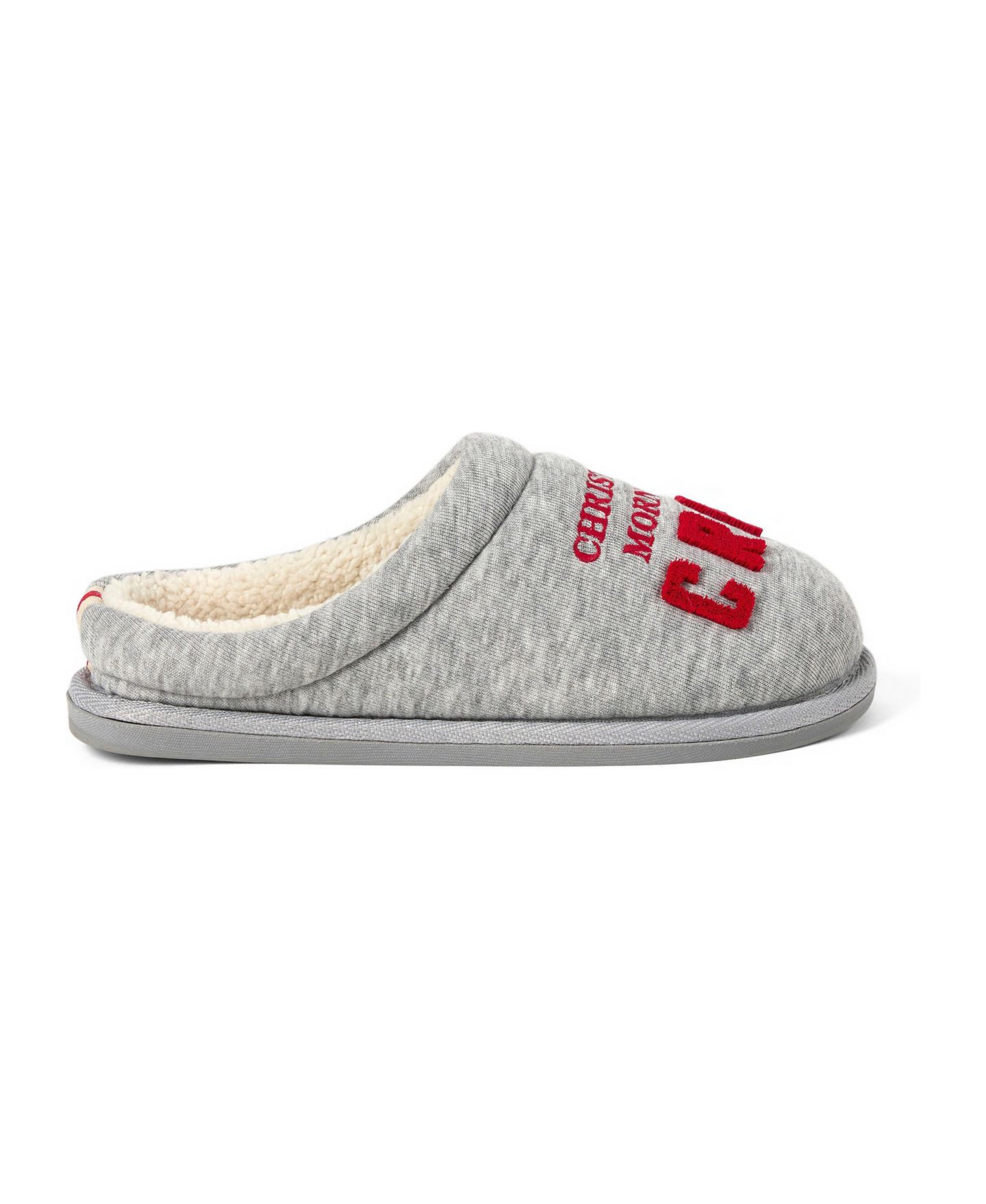 Женские тапочки Dearfoams Christmas Morning Crew Slippers, цвет: Светлый меланжевый серый — фото 2