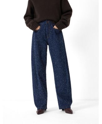 Women's Saskia Textured Straight-Leg Jeans