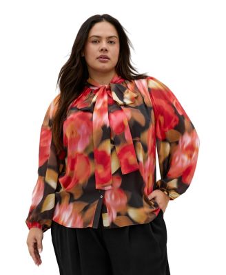 Women's Celine Print Necktie Top
