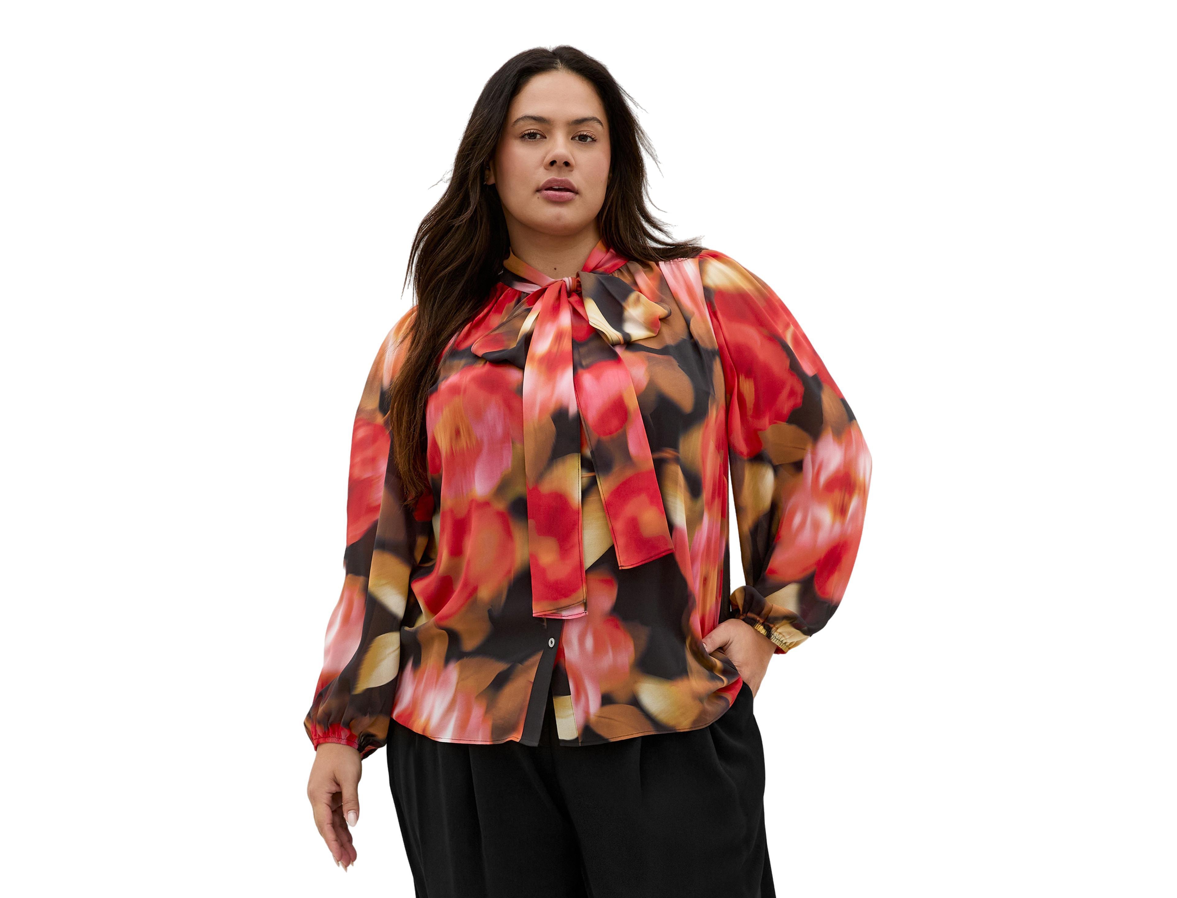 City Chic Women's Celine Print Necktie Top