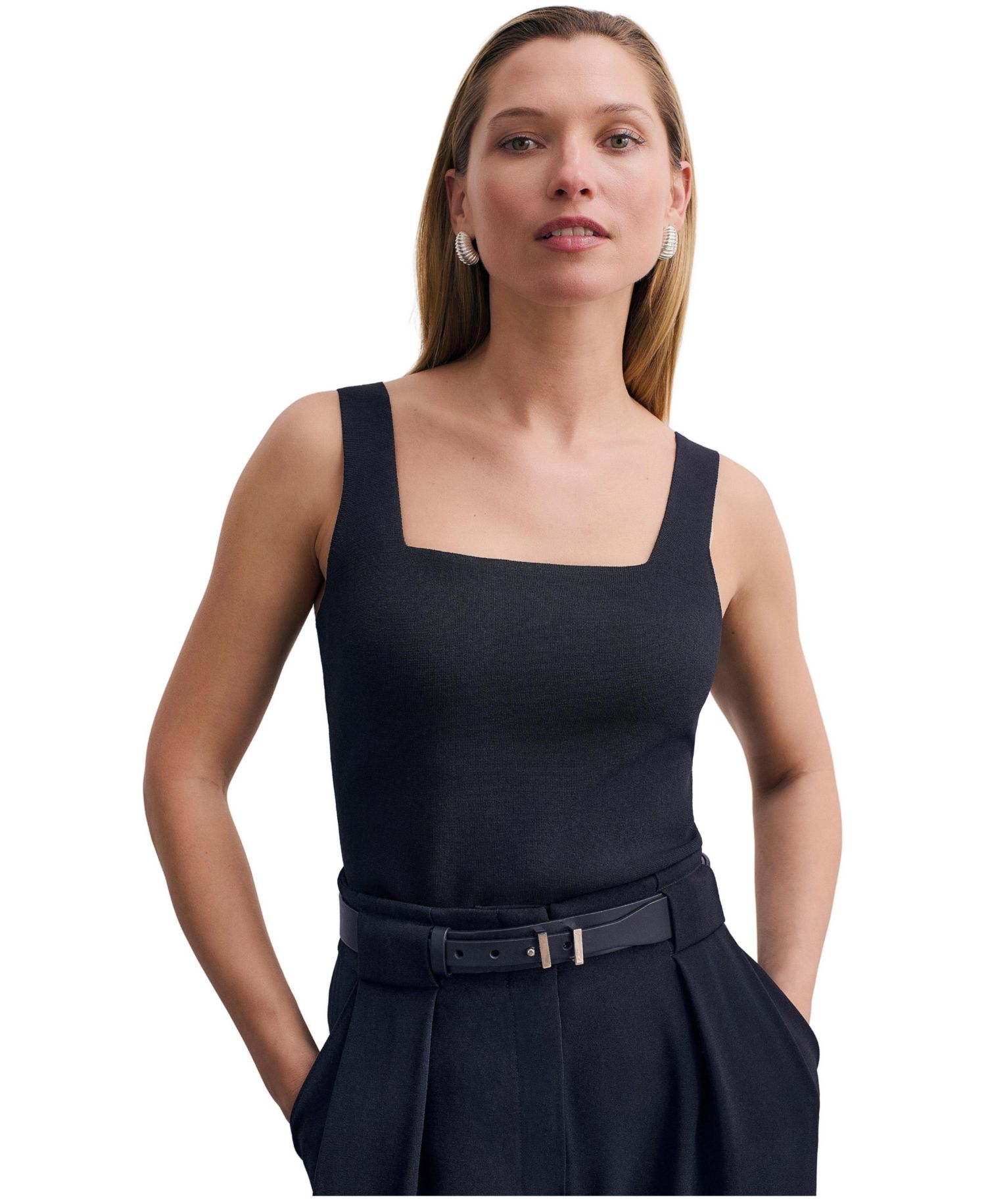 Women's Keighley Sculpt Sleeveless Square Neck Knit Top