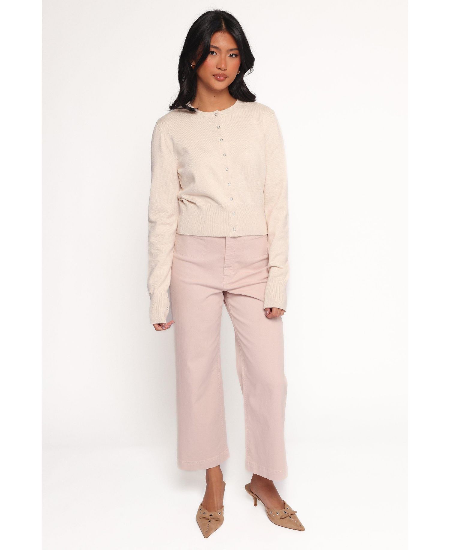 Women's Elita Fitted Button-Front Viscose-Blend Cardigan