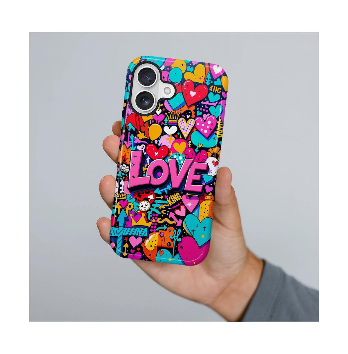 Lisen Pop Love Dual-Layer Anti-Slip Grip Phone Case Compatible with Apple iPhone 15 Plus
