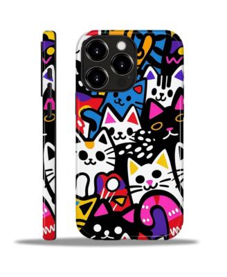 Cat Party Dual-Layer Durable Phone Case Compatible with Apple iPhone 16 Pro