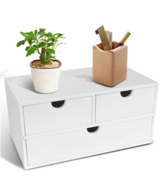Countertop Desk Organizer With Drawers Sturdy Storage For Home Office