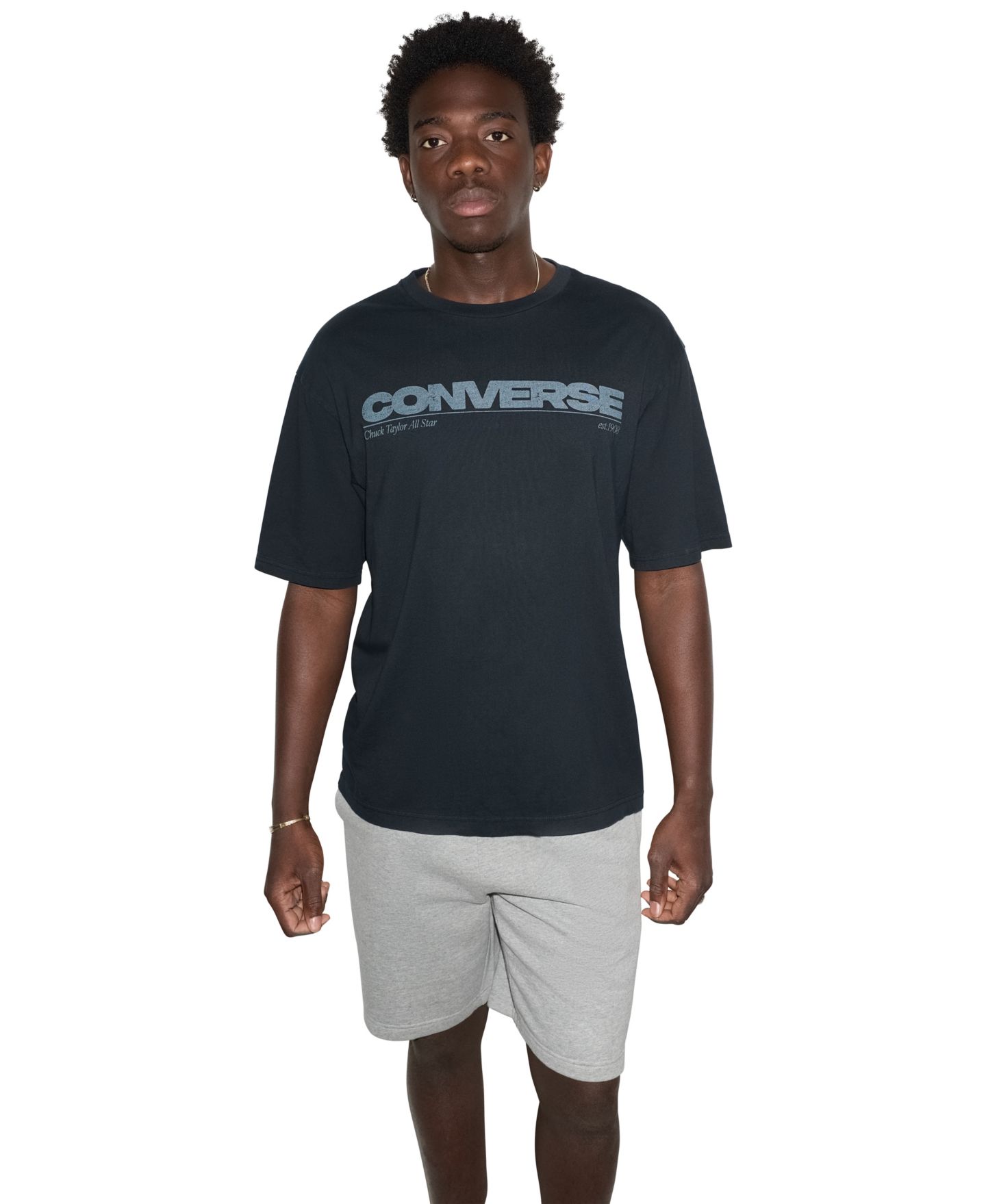 Мужская футболка Converse Framework Graphic, цвет: Средний индиго — фото 1