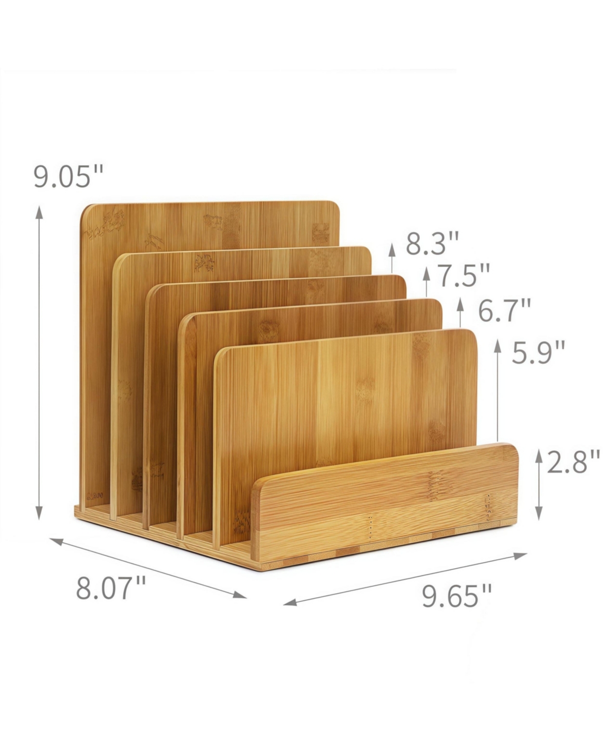 Danrong Desktop Mail Organizer Adjustable 5 Slot File Holder For Office Home Desk