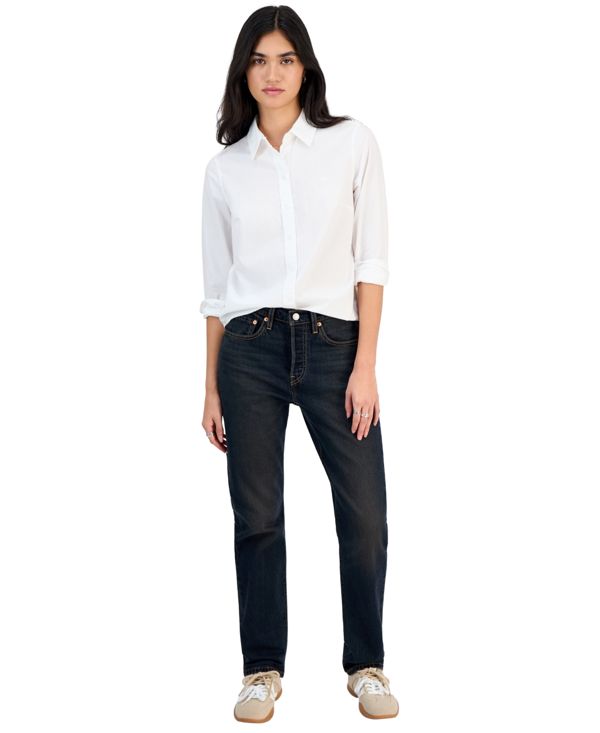 Levi's Women's 501 Original-Fit Straight-Leg Jeans - Double Brewed Stf Str