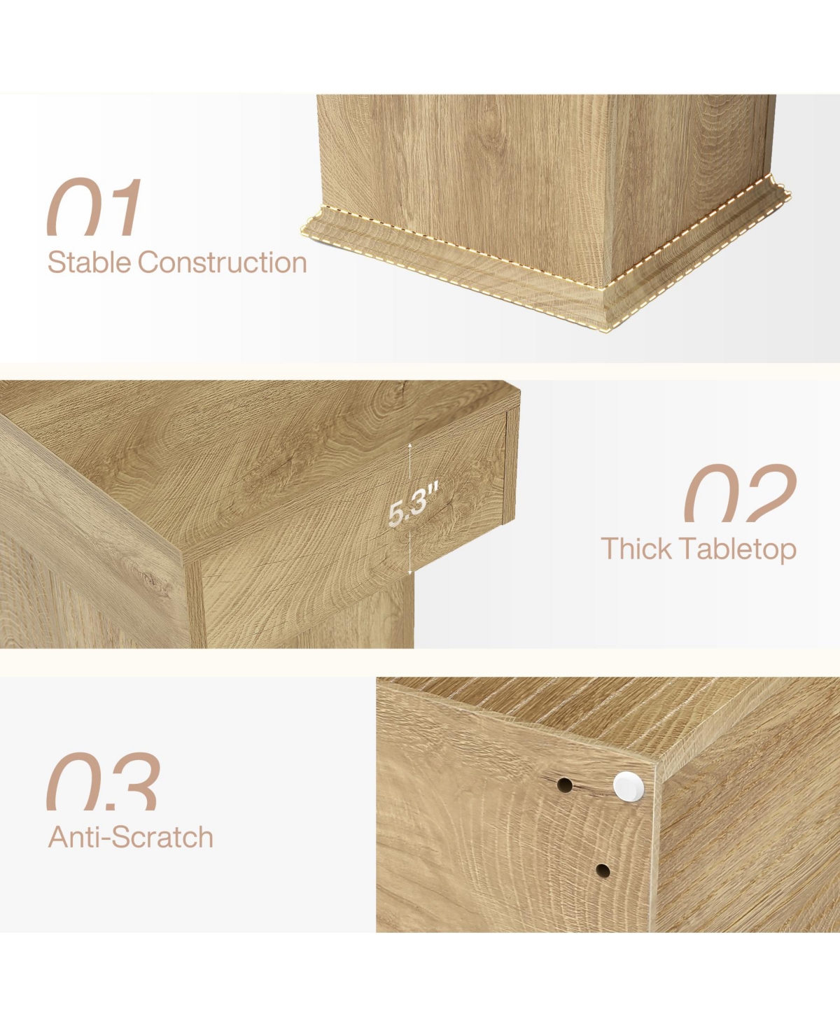 Tribesigns 78.74" Light Oak Console Table, Entryway Sofa Table