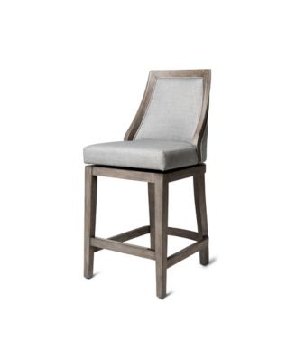 26" Vienna Swivel Upholstered Kitchen Counter Stool with Back