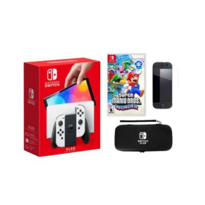 Switch Oled Bundle With Accessories  Super Mario Bros Wonder Game