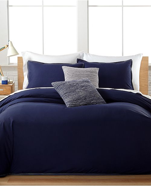 Lacoste Home Relaxed Washed Indigo Blue Twin Twin Xl Duvet Set