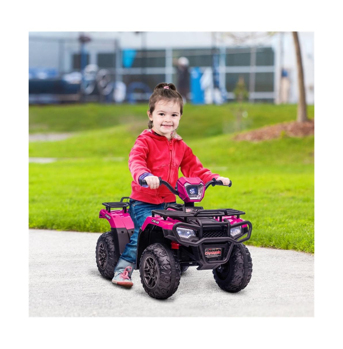 Sevorley 12V Kids Electric Ride-On Car with Led Lights and Music, Ages 37-72 Months